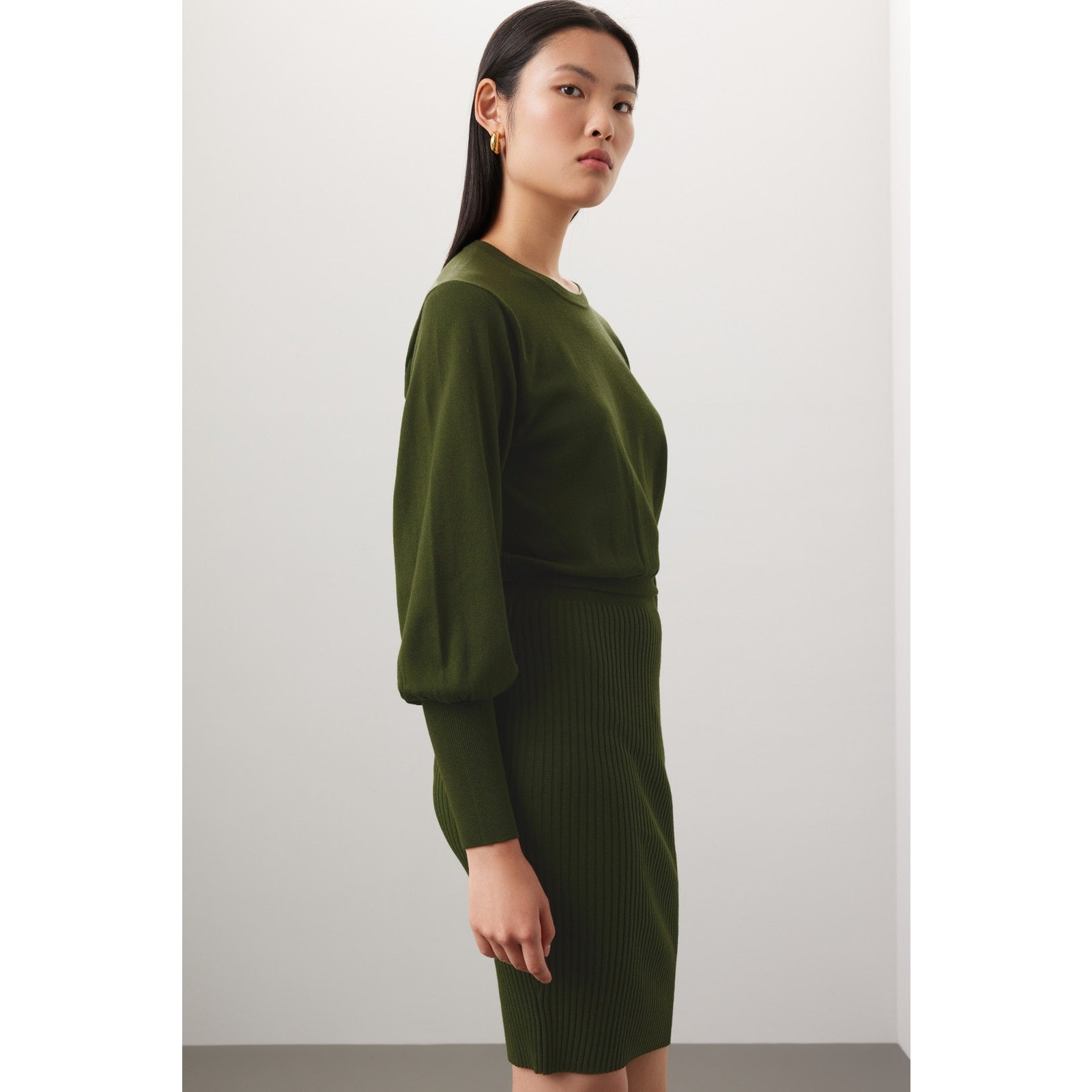 Toccin X Rtr Ribbed Midi Dress - Size Small